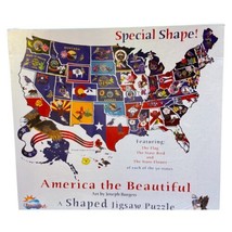 Sunsout USA Map Jig Saw Puzzle 600 pcs SHAPED like USA New Sealed - £27.88 GBP