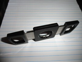 Stainless Steel and  Black Metal Plated Cigar cutter image 6