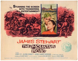 *THE MOUNTAIN ROAD (1960) Title Lobby Card James Stewart &amp; Lisa Lu WWII ... - $75.00
