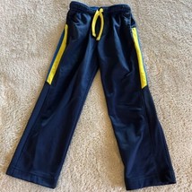 Athletic Works Boys Navy Blue Yellow Athletic Pants Pockets XS 4-5 - $8.33