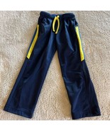 Athletic Works Boys Navy Blue Yellow Athletic Pants Pockets XS 4-5 - $11.41 CAD