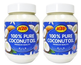 KTC 100% Pure Coconut Multipurpose Oil 500ml Jar x 2 Qty - Used for Hair, Cookin - £24.57 GBP
