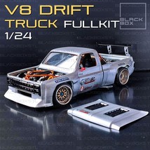Custom V8 Drift Racing Truck 1:24 Scale Unassembled plastic model build kits - £43.93 GBP