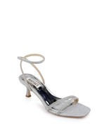 Badgley Mischka Women&#39;s Ultra Kitten Heel Sandal Heeled, Silver, 6 - $105.96 CAD
