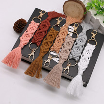 Cotton String Hand-woven Tassel Key Chain Car Key Pendant Bag Ornaments - £8.36 GBP