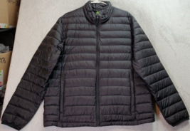 Nordic Track Down Puffer Coat Mens Size XL Black 100% Nylon Long Sleeve Full Zip - £25.22 GBP