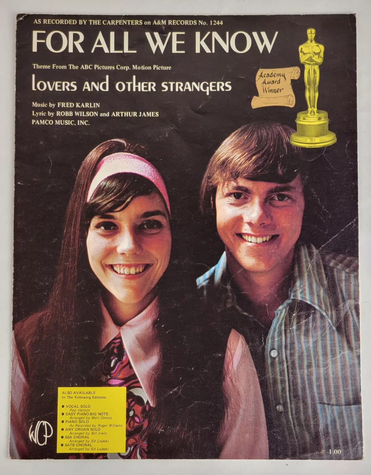 For All We Know (sheet music) - $6.00