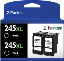 Compatible 245XL Ink Cartridge 2 Black Combo Pack Replacement for Canon PG 245 2 - £43.57 GBP