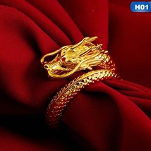 Dragon Phoenix Couples Wedding Rings Adjustable Jewelry Wholesale - £7.34 GBP