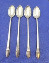 1847 Rogers Bros First Love Flatware Iced Teaspoon Set of 4 Vtg Rare Dis... - $653.68 MXN