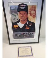 1991 AJ Foyt Signed Litho Framed Copenhagen 14 Indy Car With COA Michael... - £103.90 GBP