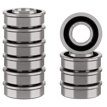 XiKe 10 Pack Flanged Ball Bearing ID 1/2&quot; x OD 1-1/8&quot;, Suitable for Lawn Mowe - £16.83 GBP