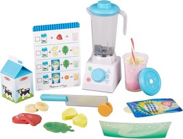 Melissa &amp; Doug Wooden Smoothie Maker with Play Food (22 Pcs) - £30.15 GBP