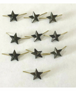Lot of 10 USSR Army Lieutenant Epaulet Rank Star metal pin Black 13 mm - $171.26 MXN