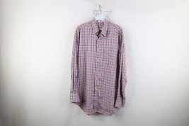 Peter Millar Mens Medium Distressed Collared Button Down Shirt Rainbow P... - $17.77