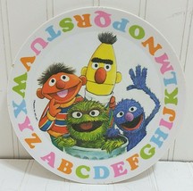 Vtg Sesame Street Plate Abc Muppets Plastic Dish Bert Ernie Grover Oscar Grouch - £15.07 GBP