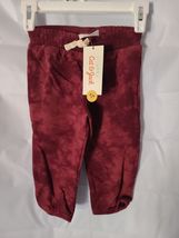 Cat &amp; Jack Jogger Sweat Pants Size 6-9M Burgundy - £6.26 GBP