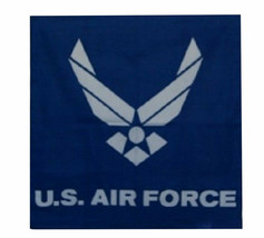 22&quot;X22&quot; Blue U.S. Air Force Wings Seal Emblem Military Bandanna - £12.01 GBP