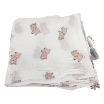Aden And Anais Swaddle Muslin Cotton Baby Security Blanket Pink Elephants - $37.05