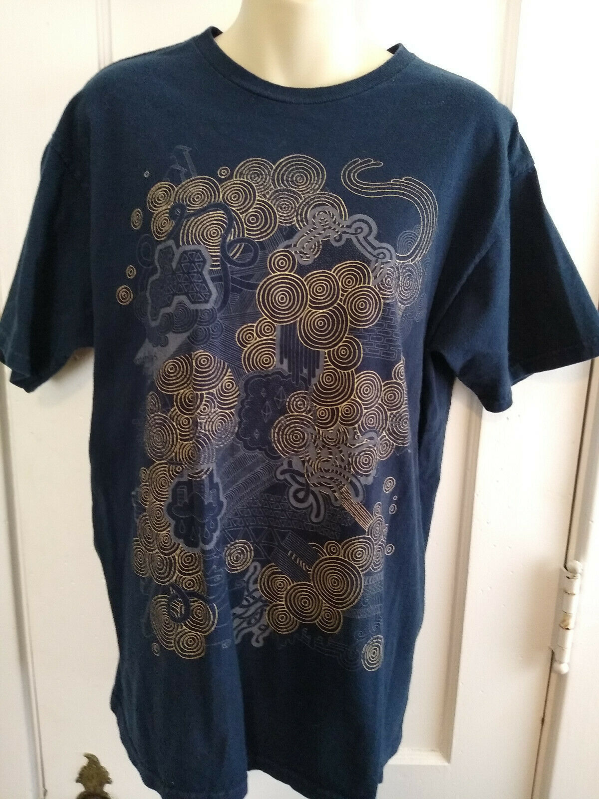 Primary image for Blue Geometric Spiritual t-shirt by Tee Fury size M 100% cotton 