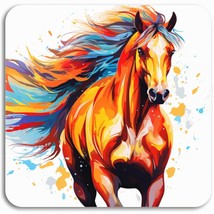 Elegant Colorful Horse Equestrian Unique Art Design Patterns Smooth Surface Non  - £20.83 GBP