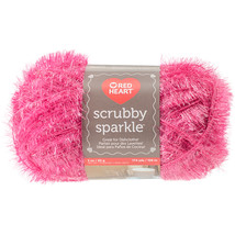 Spinrite Red Heart Scrubby Sparkle Yarn - Watermelon, 1 Pack of 2 Piece - £18.86 GBP