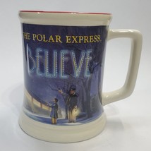 The Polar Express BELIEVE 3D Raised Ceramic Hot Chocolate Coffee Mug Cup EuC - £7.11 GBP