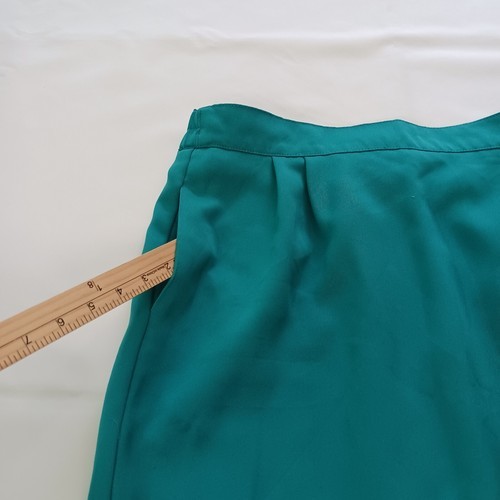 Vintage City Girl By Nancy Bolen Women's Turquoise Back Zip & Slit Skirt Size 14 Item image 10
