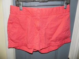 J.CREW Flat Front CHINOS Broken-in Shorts Coral/Pink SIZE 4 WOMEN&#39;S EUC - $20.44