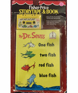 Vintage 1984 Fisher Price Dr Seuss One Fish Two Fish Storytape &amp; Book Set - $751.56 MXN