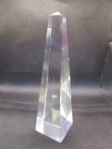 Crystal cut Obelisk 9 1/2&quot; tall4 sides  [aC] - £98.06 GBP