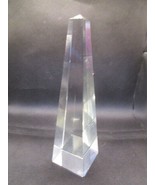 Crystal cut Obelisk 9 1/2&quot; tall4 sides  [aC] - £98.61 GBP