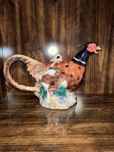 Vintage 1990 Fitz And Floyd Holiday Pheasant Teapot - £153.39 GBP