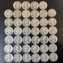 1940’s Washington Quarters 90% Silver Lot Of 39 Coins - £185.13 GBP