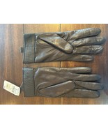 Neiman Marcus Black zipper Gloves Size 8 - £42.81 GBP