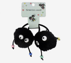 Studio Ghibli Spirited Away Soot Sprite Star Candy Fuzzy Pom Hair Tie Set - £17.49 GBP