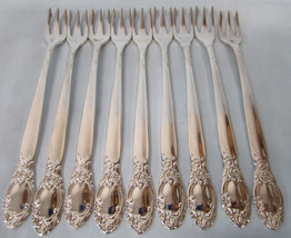 Oneida Silver Plate Flatware Ballad Country Lane Seafood Forks 6&quot;, set of 9 - £24.92 GBP