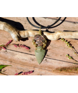 Natural Jasper Heart and Arrowhead Pendant Necklace Energy Protection &amp; ... - $51.94 CAD