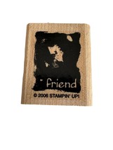 Stampin' Up Rubber Stamp Friend Abstract Smudge Friendship Card Making Small - £2.35 GBP