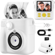 Instant Print Camera Kids Camera 1080P HD Digital Camera with 32G SD Card 3 Roll - £80.07 GBP