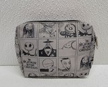 Nightmare Before Christmas Small Gray Black Zip Pouch Bag 4&quot; x 5&quot; Change... - $12.77