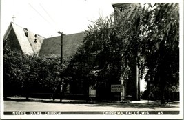 RPPC Notre Dame Church Chippewa Falls Wisconsin WI 1948 Postcard - £5.69 GBP