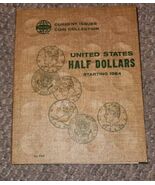VTG United States Half Dollars Whitman Coin Book No. 9205 Empty Brown Cover - $12.99