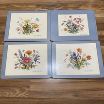 Vintage Pimpernel Place Mats North American Wild Flowers Set Of Four Cor... - $23.74