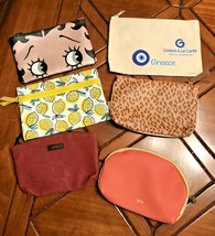 Lot of 6 Makeup Bags Pouches Ipsy Misc Tetris Unused Glam Make Up Jewelry Tote - £4.55 GBP