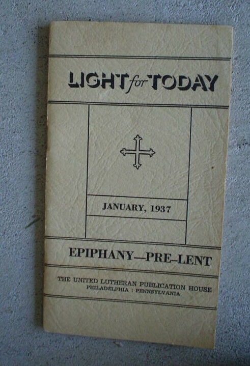 1937 Booklet Lent Light For Today Lutheran Vintage - $17.82
