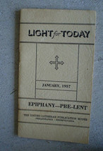 1937 Booklet Lent Light For Today Lutheran Vintage - £14.24 GBP