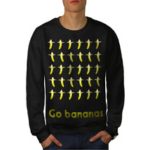 Wellcoda Banana Fruit Funny Food Mens Sweatshirt, Fruit Casual Pullover Jumper - £24.23 GBP+