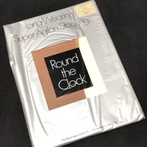 VTG NOS Round the Clock Sheer Agilon Stockings Sz 10 to 11 Slim Cocoa Creme NEW - £7.09 GBP