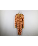 Free People Womens Medium Boho Chic Striped Ribbed Knit Collared Sweater... - $80.51 CAD
